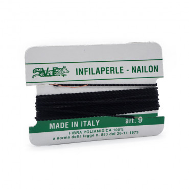 Filo Infilaperle in Poliammide con Ago in Rame Nero