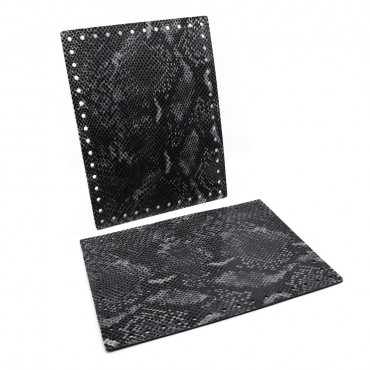 Laterali Stilondas Forati in Similpelle 18x24 cm Tessiland 2 pz Antracite