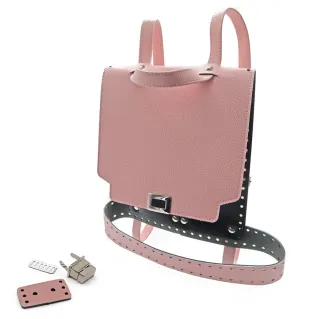 Set de sac Ilia en simili cuir pour crochet avec bretelles réglables Rose