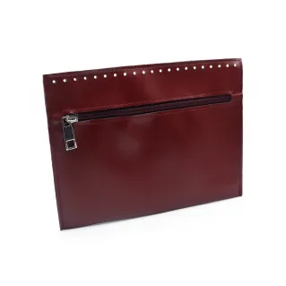 Bolsillo interno de ecopiel con cremallera para bolsos Bordeaux