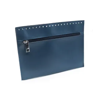 Bolsillo interno de ecopiel con cremallera para bolsos Navy