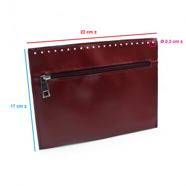 Burgundy Eco Leather Inner Pocket | Tessiland