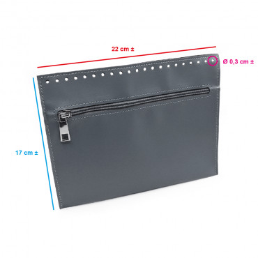 Grey Eco Leather Inner Pocket | Tessiland