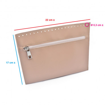 Pale Pink Eco Leather Inner Pocket | Tessiland