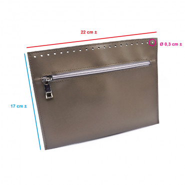 Dove Gray Eco Leather Inner Pocket | Tessiland