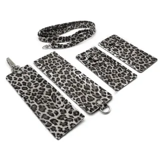 Set de bolso Mursi ecopiel con estampado leopardo Chiaro