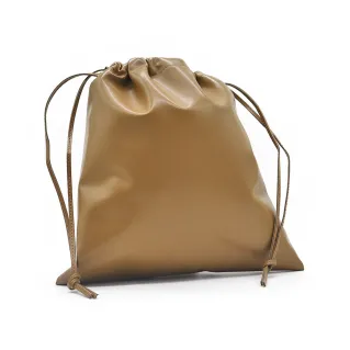 Saco de ecopiel 30x30cm con cordón para el interior del bolso Beige