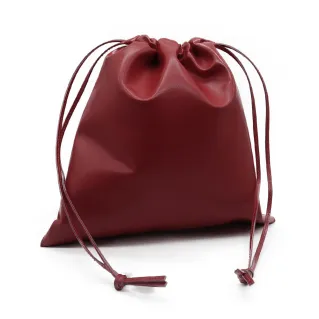 Sac en simili cuir 30x30cm avec cordon pour intérieur de sac Bordeaux