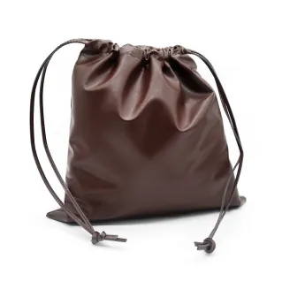 Sac en simili cuir 30x30cm avec cordon pour intérieur de sac Marrone