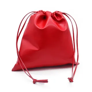 Saco de ecopiel 30x30cm con cordón para el interior del bolso Rosso