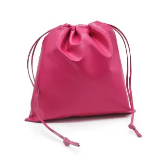 Saco de ecopiel 30x30cm con cordón para el interior del bolso Magenta
