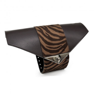 Set borsa Ashanti ecopelle zebrata con girello per borse handmade Moro moro