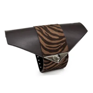 Set de sac Ashanti en simili cuir zébré avec fermoir pour sacs Moro moro