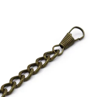Cadena para cartera de metal con mosquetones 110cm Bronzo