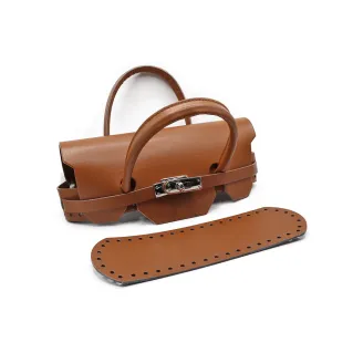 Set de sac Birkin en simili cuir avec fond et poignées pour sacs Cuoio