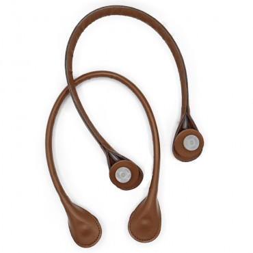 Manici stile Obag con chiusura a vite per borse medie e grandi Cuoio