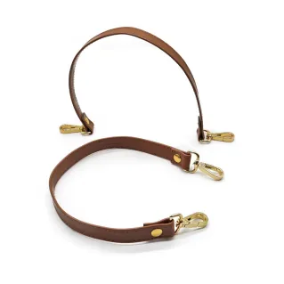 Simple Eco-Leather Handles with Carabiners Made in Italy Cuoio