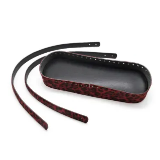 Set de sac Masai animalier en simili cuir pour sacs crochet Rouge
