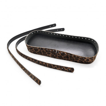 Set borsa Masai animalier in ecopelle per borse crochet Brown