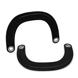 Dior Eco-Leather Reinforced Handles with Holes 2 pcs Black