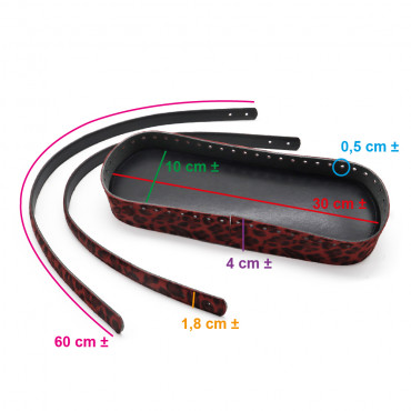 Masai Red leopard print Bag Set | Tessiland