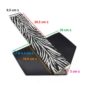 Ashanti Black White Bag Set: Zebra Detail | Tessiland