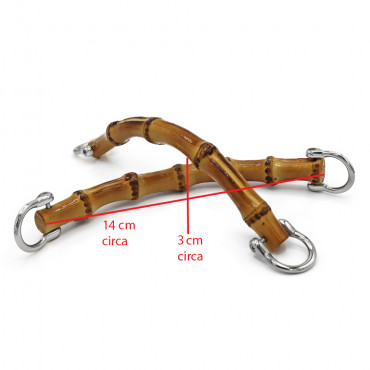 Bamboo Handles Small Bridge Dark Nikel