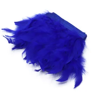 Natural Feather Fringe for Bag and Clothing Applications Bluette