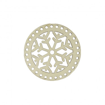 TL108 Snow decoración de madera grabada con láser