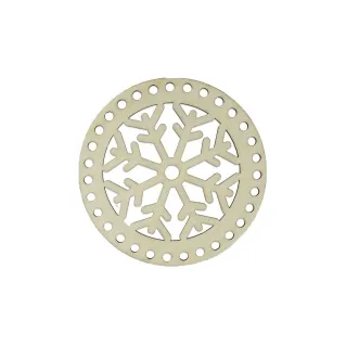 Snow Wood Decoration 9 cm | Tessiland