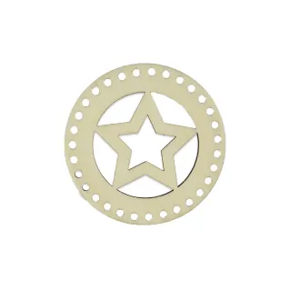 Wooden Star Decoration 9 cm | Tessiland