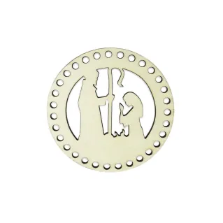 Nativity Wooden Decoration 9 cm | Tessiland