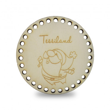 TL113 Santa Claus decoración de madera grabada con láser