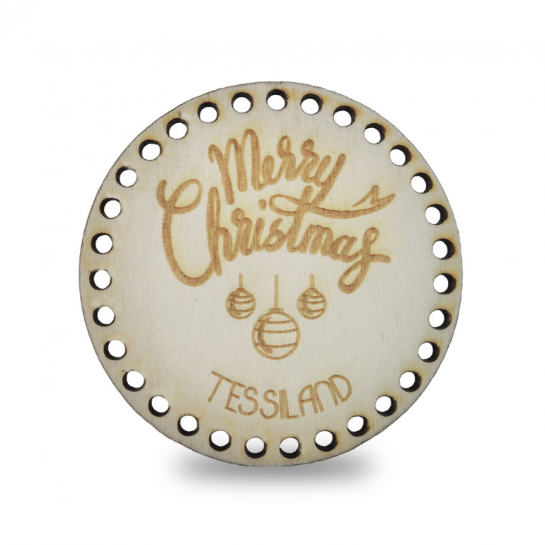 TL114 Marry Christmas decorazione Legno a taglio laser