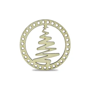 Stylized Tree Wood Decoration 9 cm | Tessiland