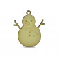 TL117 Muñeco de nieve decoración de madera grabada con láser