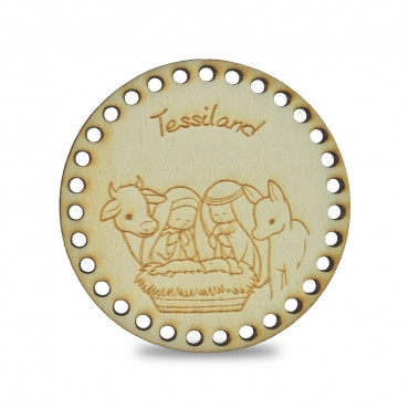 TL118 Holy Family decorazione Legno a taglio laser