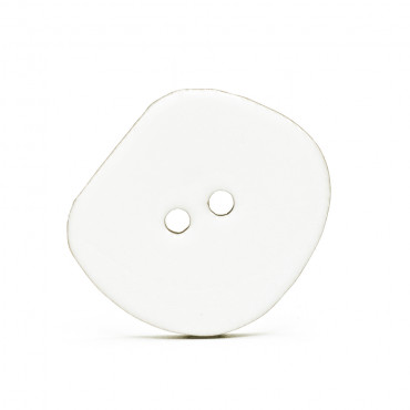 Bottone Lake Bianco in Legno Irregolare | Tessiland