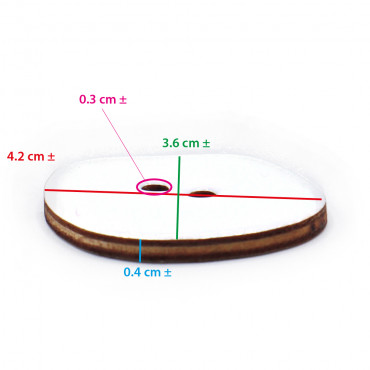Lake White Button in Irregular Wood | Tessiland