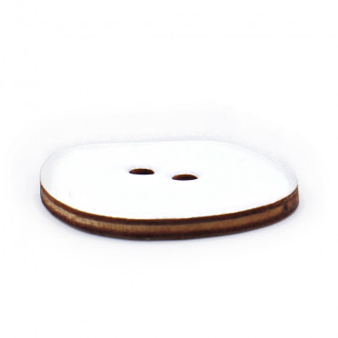 Lake White Button in Irregular Wood | Tessiland