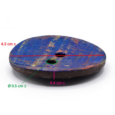 Bottone Earth in cocco naturale Acqua | Tessiland