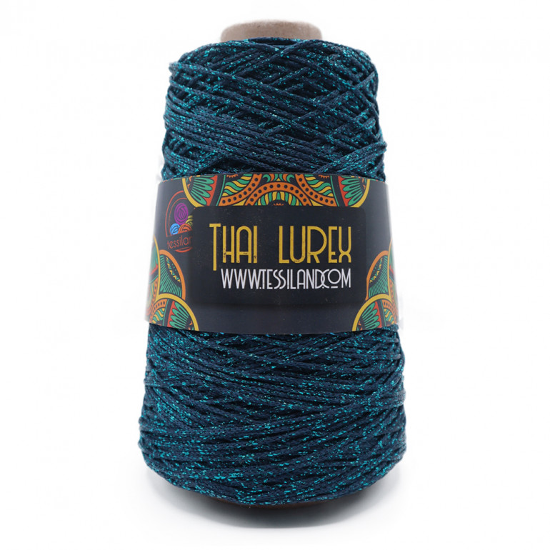 Cordino per borsa Thai Lurex  Blu Turchese Grammi 200 | Tessiland
