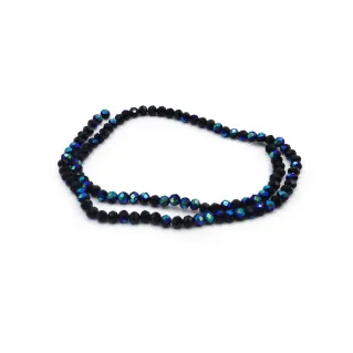 Cristaux facettés en verre de 4 mm pour bijoux A172 nero