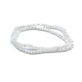 Cristaux facettés en verre de 4 mm pour bijoux A245 bianco