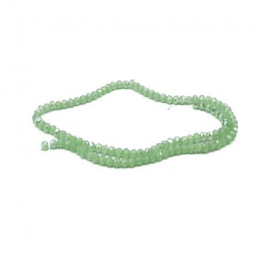 Cristalli 4mm sfaccettati in vetro per bijoux A096 verdino