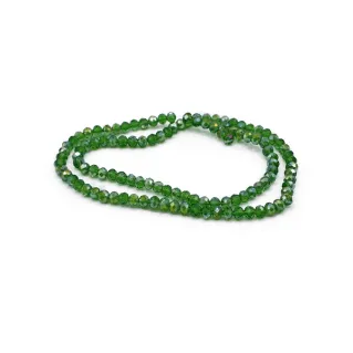 Cristaux facettés en verre de 4 mm pour bijoux A032 verde
