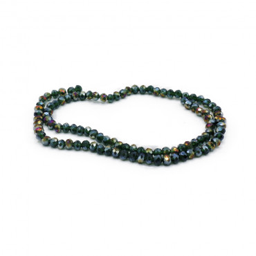 Faceted Crystals 4 mm Solid Shimmering Forest | Tessiland