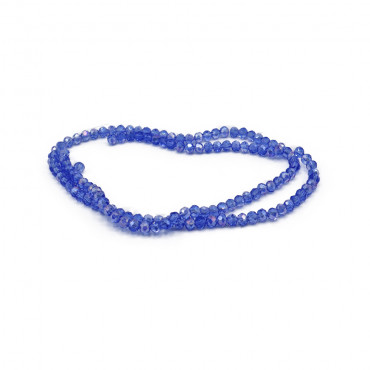 Cristalli 4 mm sfaccettati Azzurro Trasparente Iridescente | Tessiland