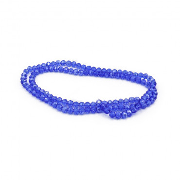Cristalli 4mm sfaccettati in vetro per bijoux A037 bluette