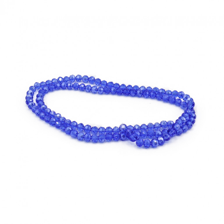 Cristaux 4 mm facettés Bleuette Transparent Irisé | Tessiland